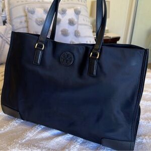 Tory Burch Black Nylon Tote